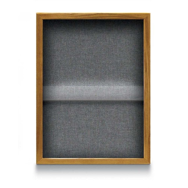 Indoor Enclosed Combo Board, 48"x36", Black Frame/White Porcelain & Surf